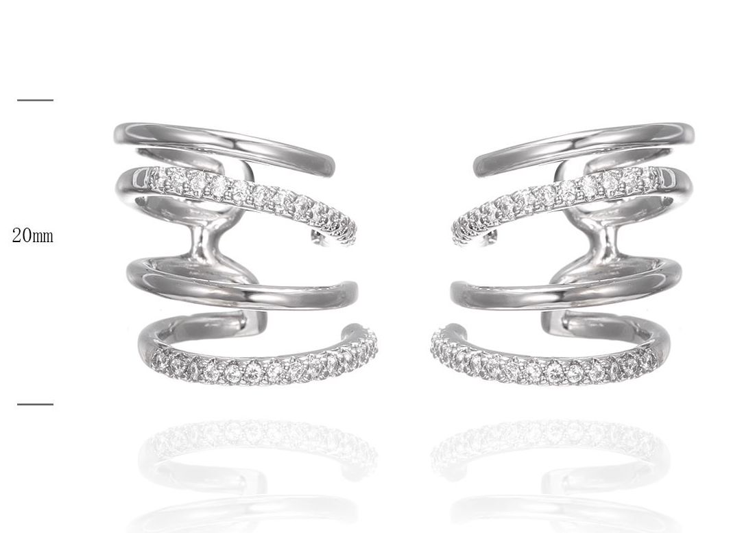 SE44331, Ladies' Moissanite Ring, S925, Rhodium Plated, White, 3.95g