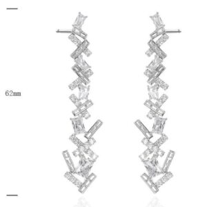 SE41359, Ladies' Moissanite Ring, S925, Rhodium Plated, White, 12.48g