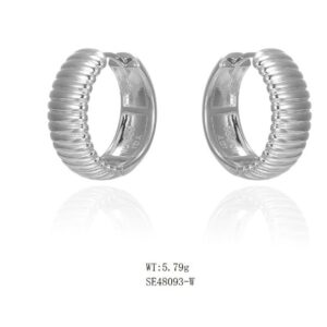 SE48093, Ladies' Moissanite Ring, S925, Rhodium Plated, White, 5.88g