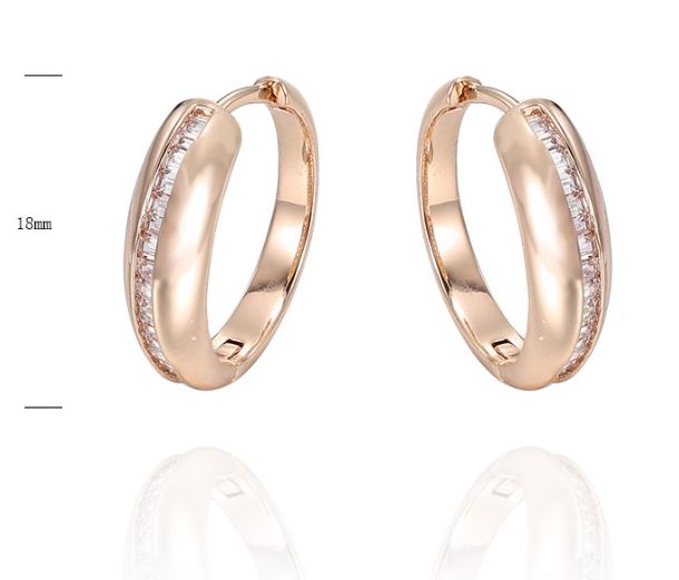 SE38567, Ladies' Moissanite Earring, S925, Rhodium Plated, White, 4.63g