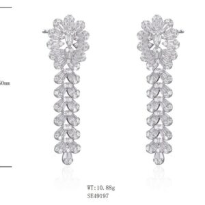 SE49197, Ladies' Moissanite Ring, S925, Rhodium Plated, White, 11.47g