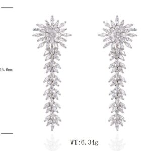 SE45609, Ladies' Moissanite Ring, S925, Rhodium Plated, White, 6.38g