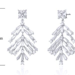 SE25072, Ladies' Moissanite Ring, S925, Rhodium Plated, White, 7.04g