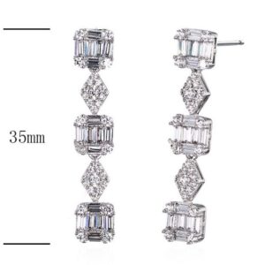 SE16829, Ladies' Moissanite Ring, S925, Rhodium Plated, White, 4.96g