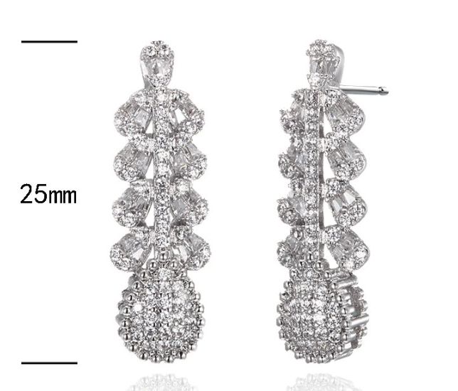 SE31965, Ladies' Moissanite Ring, S925, Rhodium Plated, White, 4.15g