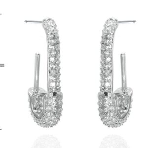 SE39399, Ladies' Moissanite Earring, S925, Rhodium Plated, White, 2.7g
