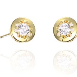 SE36612, Ladies' Moissanite Earring, S925, Rhodium Plated, White, 1.44g