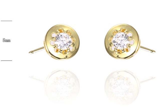 SE36612, Ladies' Moissanite Earring, S925, Rhodium Plated, White, 1.44g