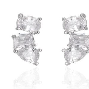 SE44254, Ladies' Moissanite Ring, S925, Rhodium Plated, White, 2.1g