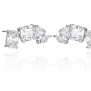 SE44256, Ladies' Moissanite Ring, S925, Rhodium Plated, White, 2.48g