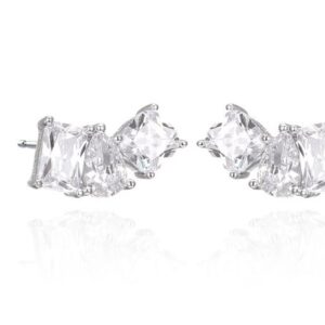 SE44258, Ladies' Moissanite Ring, S925, Rhodium Plated, White, 2.62g