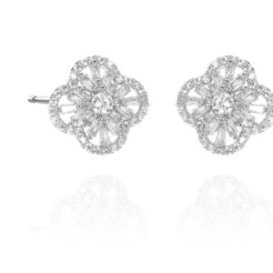 SE41442, Ladies' Moissanite Ring, S925, Rhodium Plated, White, 3.7g