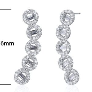SE17206, Ladies' Moissanite Ring, S925, Rhodium Plated, White, 3.31g
