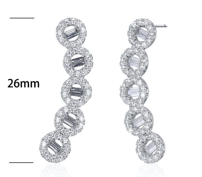 SE17206, Ladies' Moissanite Ring, S925, Rhodium Plated, White, 3.31g