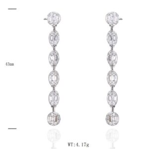 SE45230, Ladies' Moissanite Ring, S925, Rhodium Plated, White, 4g