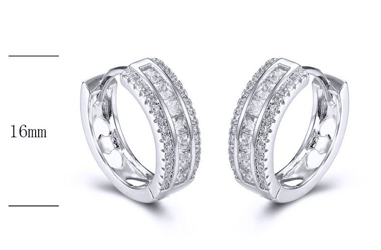 SE22274, Ladies' Moissanite Ring, S925, Rhodium Plated, White, 4.96g