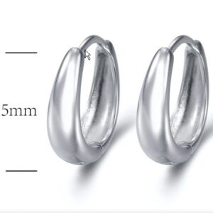 SE16923, Ladies' Moissanite Earring, S925, Rhodium Plated, White, 2.15g