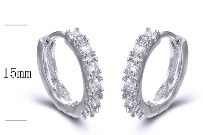 SE28505, Ladies' Moissanite Ring, S925, Rhodium Plated, White, 2.31g