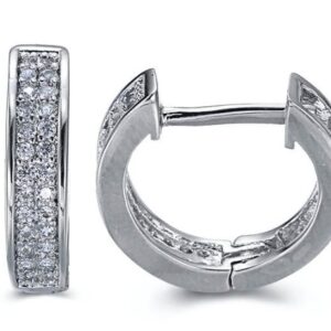 SE15523, Ladies' Moissanite Earring, S925, Rhodium Plated, White, 1.78g