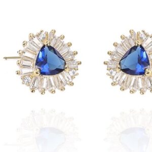SE38698, Ladies' Moissanite Earring, S925, Rhodium Plated, White, 2.23g