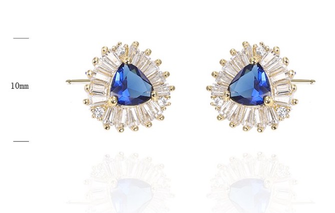 SE38698, Ladies' Moissanite Earring, S925, Rhodium Plated, White, 2.23g