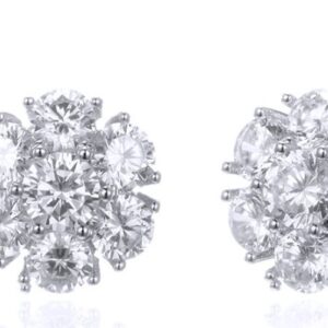 SE30703, Ladies' Moissanite Ring, S925, Rhodium Plated, White, 3.75g