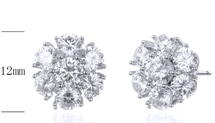 SE30703, Ladies' Moissanite Ring, S925, Rhodium Plated, White, 3.75g
