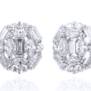SE31260, Ladies' Moissanite Ring, S925, Rhodium Plated, White, 2.07g