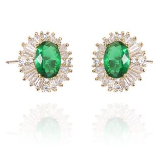 SE38694, Ladies' Moissanite Earring, S925, Rhodium Plated, White, 2.61g