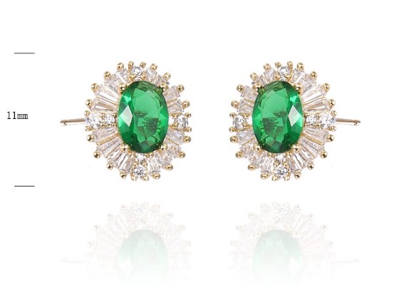SE38694, Ladies' Moissanite Earring, S925, Rhodium Plated, White, 2.61g
