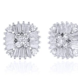 SE22216, Ladies' Moissanite Ring, S925, Rhodium Plated, White, 3.43g