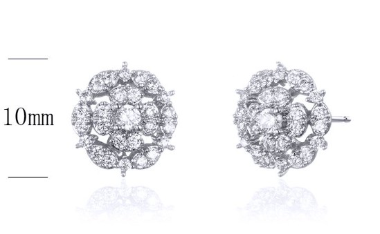 SE24928, Ladies' Moissanite Ring, S925, Rhodium Plated, White, 2.02g
