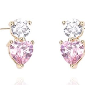 SE38465, Ladies' Moissanite Earring, S925, Rhodium Plated, White, 1.45g