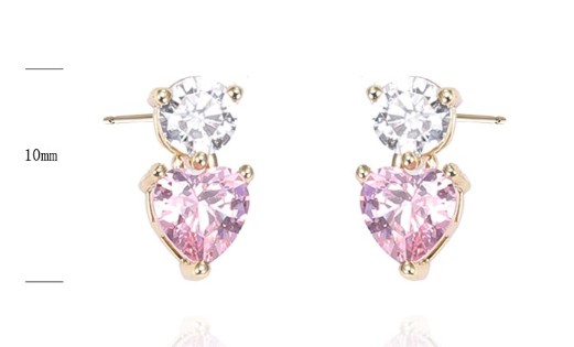 SE38465, Ladies' Moissanite Earring, S925, Rhodium Plated, White, 1.45g