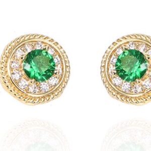 SE38539, Ladies' Moissanite Earring, S925, Rhodium Plated, White, 1.93g