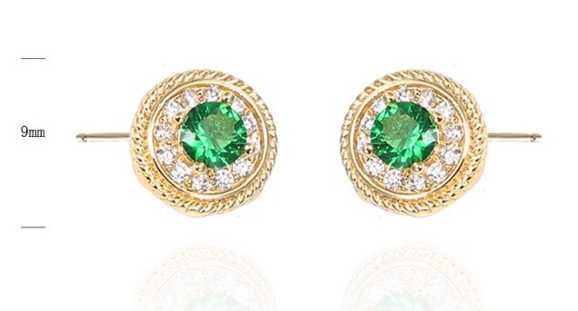 SE38539, Ladies' Moissanite Earring, S925, Rhodium Plated, White, 1.93g