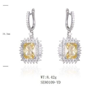 SE80109, Ladies' Moissanite Ring, S925, Rhodium Plated, White, 9.01g
