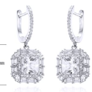 SE30653, Ladies' Moissanite Ring, S925, Rhodium Plated, White, 8.73g