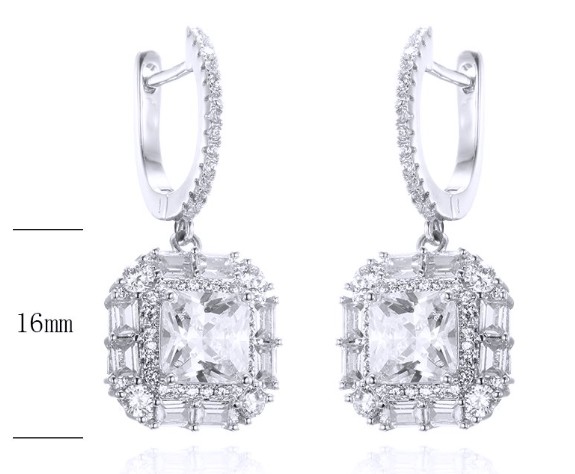 SE30653, Ladies' Moissanite Ring, S925, Rhodium Plated, White, 8.73g