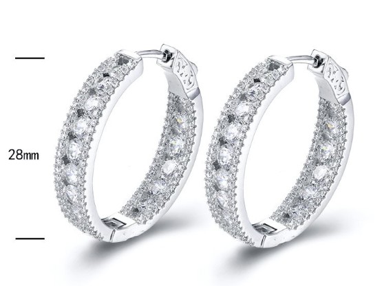 SE20031, Ladies' Moissanite Ring, S925, Rhodium Plated, White, 12.02g