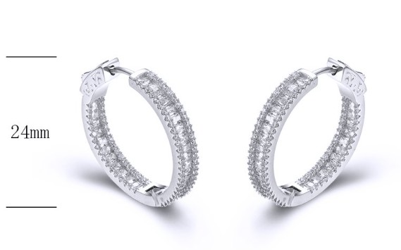 SE25753, Ladies' Moissanite Ring, S925, Rhodium Plated, White, 7.1g