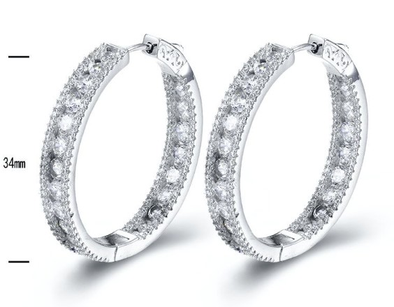 SE20032, Ladies' Moissanite Ring, S925, Rhodium Plated, White, 14.97g