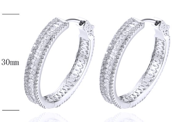 SE31338, Ladies' Moissanite Ring, S925, Rhodium Plated, White, 9.51g