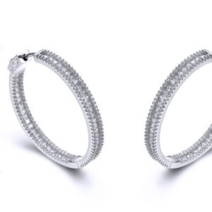 SE25755, Ladies' Moissanite Ring, S925, Rhodium Plated, White, 10.42g