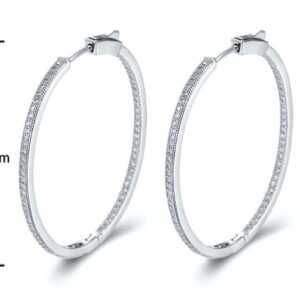 SE18946, Ladies' Moissanite Ring, S925, Rhodium Plated, White, 7.56g