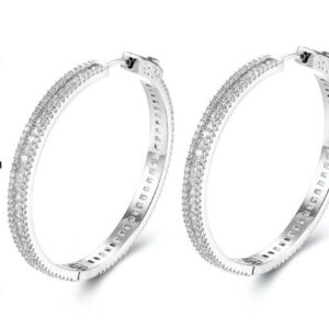 SE20047, Ladies' Moissanite Ring, S925, Rhodium Plated, White, 13.05g