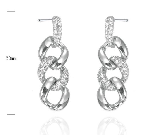 SE39405, Ladies' Moissanite Ring, S925, Rhodium Plated, White, 2.99g