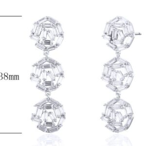 SE25210, Ladies' Moissanite Ring, S925, Rhodium Plated, White, 6.46g