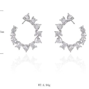 SE47548, Ladies' Moissanite Ring, S925, Rhodium Plated, White, 5.41g