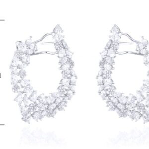 SE23527, Ladies' Moissanite Ring, S925, Rhodium Plated, White, 12.06g